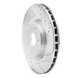 Dynamic Friction 2009-2017 Buick Regal Front Right Drilled & Slotted Silver Brake Rotor by Dynamic Friction Company 631-45017R