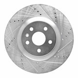Dynamic Friction 2009-2017 Buick Regal Front Right Drilled & Slotted Silver Brake Rotor by Dynamic Friction Company 631-45017R