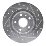 Dynamic Friction 2011-2022 Buick Encore Rear Left Drilled & Slotted Silver Brake Rotor by Dynamic Friction Company 631-45018L