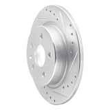 Dynamic Friction 2011-2022 Buick Encore Rear Right Drilled & Slotted Silver Brake Rotor by Dynamic Friction Company 631-45018R