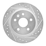 Dynamic Friction 2011-2022 Buick Encore Rear Right Drilled & Slotted Silver Brake Rotor by Dynamic Friction Company 631-45018R