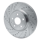 Dynamic Friction 2013-2019 Buick Regal Front Left Drilled & Slotted Silver Brake Rotor by Dynamic Friction Company 631-45019L