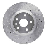 Dynamic Friction 2013-2019 Buick Regal Front Left Drilled & Slotted Silver Brake Rotor by Dynamic Friction Company 631-45019L