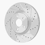 Dynamic Friction 2013-2019 Buick Regal Front Right Drilled & Slotted Silver Brake Rotor by Dynamic Friction Company 631-45019R