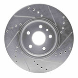 Dynamic Friction 2013-2022 Buick Encore Front Left Drilled & Slotted Silver Brake Rotor by Dynamic Friction Company 631-45020L