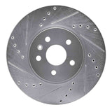 Dynamic Friction 2013-2022 Buick Encore Front Left Drilled & Slotted Silver Brake Rotor by Dynamic Friction Company 631-45020L