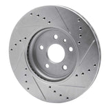 Dynamic Friction 2013-2022 Buick Encore Front Left Drilled & Slotted Silver Brake Rotor by Dynamic Friction Company 631-45020L