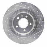 Dynamic Friction 2016-2018 Buick Envision Rear Left Drilled & Slotted Silver Brake Rotor by Dynamic Friction Company 631-45022L