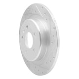 Dynamic Friction 2016-2018 Buick Envision Rear Right Drilled & Slotted Silver Brake Rotor by Dynamic Friction Company 631-45022R