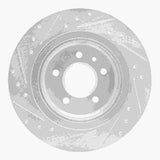 Dynamic Friction 2016-2018 Buick Envision Rear Right Drilled & Slotted Silver Brake Rotor by Dynamic Friction Company 631-45022R