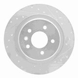 Dynamic Friction 2016-2018 Buick Envision Rear Right Drilled & Slotted Silver Brake Rotor by Dynamic Friction Company 631-45022R