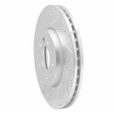 Dynamic Friction 2016-2021 Buick Regal Sportback Front Left Drilled & Slotted Silver Brake Rotor by Dynamic Friction Company 631-45023L