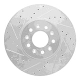 Dynamic Friction 2016-2021 Buick Regal Sportback Front Left Drilled & Slotted Silver Brake Rotor by Dynamic Friction Company 631-45023L