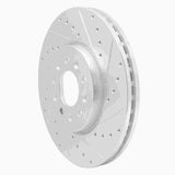 Dynamic Friction 2016-2021 Buick LaCrosse Front Right Drilled & Slotted Silver Brake Rotor by Dynamic Friction Company 631-45023R