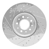 Dynamic Friction 2016-2021 Buick LaCrosse Front Right Drilled & Slotted Silver Brake Rotor by Dynamic Friction Company 631-45023R