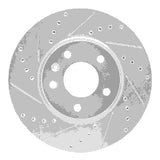Dynamic Friction 2011-2025 Buick Envista Front Left Drilled & Slotted Silver Brake Rotor by Dynamic Friction Company 631-45045L