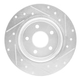 R1 Concepts 1997-2001 Cadillac Catera Rear Left Drilled & Slotted Silver Brake Rotor by R1 Concepts 631-46001L