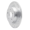 R1 Concepts 1997-2001 Cadillac Catera Rear Right Drilled & Slotted Silver Brake Rotor