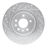 R1 Concepts 2001-2001 Cadillac Catera Rear Right Drilled & Slotted Silver Brake Rotor by R1 Concepts 631-46002R