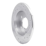 R1 Concepts 1986-1992 Buick Reatta Rear Left Drilled & Slotted Silver Brake Rotor