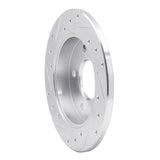 R1 Concepts 1986-1992 Buick Riviera Rear Right Drilled & Slotted Silver Brake Rotor