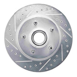 R1 Concepts 1990-1990 Cadillac BROUGHAM Front Left Drilled & Slotted Silver Brake Rotor by R1 Concepts 631-46006L