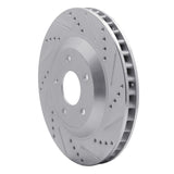 R1 Concepts 1997-9 Cadillac XLR Left Front Drilled & Slotted Silver Brake Rotor by R1 Concepts 631-46007D