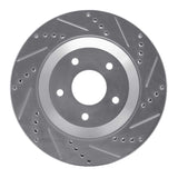 R1 Concepts 1997-9 Cadillac XLR Left Front Drilled & Slotted Silver Brake Rotor by R1 Concepts 631-46007D
