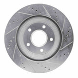 R1 Concepts 1997-9 Cadillac XLR Right Front Drilled & Slotted Silver Brake Rotor by R1 Concepts 631-46008D