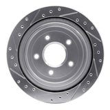 R1 Concepts 1997-2013 Cadillac XLR Rear Right Drilled & Slotted Silver Brake Rotor by R1 Concepts 631-46009R