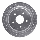 R1 Concepts 1997-2013 Cadillac XLR Rear Right Drilled & Slotted Silver Brake Rotor by R1 Concepts 631-46009R