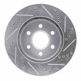 R1 Concepts 1998-1999 Cadillac DeVille Front Left Drilled & Slotted Silver Brake Rotor by R1 Concepts 631-46010L