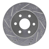 R1 Concepts 1998-1999 Cadillac DeVille Front Left Drilled & Slotted Silver Brake Rotor by R1 Concepts 631-46010L