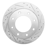 R1 Concepts 2000-2011 Cadillac DTS Rear Right Drilled & Slotted Silver Brake Rotor by R1 Concepts 631-46011R
