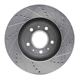 Dynamic Friction 2003-2007 Cadillac CTS Front Left Drilled & Slotted Silver Brake Rotor by Dynamic Friction Company 631-46012L