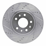Dynamic Friction 2003-2007 Cadillac CTS Front Left Drilled & Slotted Silver Brake Rotor by Dynamic Friction Company 631-46012L