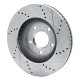 Dynamic Friction 2003-2007 Cadillac CTS Front Left Drilled & Slotted Silver Brake Rotor by Dynamic Friction Company 631-46012L