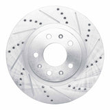 Dynamic Friction 2003-2007 Cadillac CTS Front Right Drilled & Slotted Silver Brake Rotor by Dynamic Friction Company 631-46012R