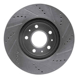 Dynamic Friction 2003-2008 Cadillac Seville Front Left Drilled & Slotted Silver Brake Rotor by Dynamic Friction Company 631-46013L