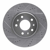 Dynamic Friction 2003-2008 Cadillac Seville Front Left Drilled & Slotted Silver Brake Rotor by Dynamic Friction Company 631-46013L