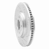 Dynamic Friction 2003-2008 Cadillac CTS Front Right Drilled & Slotted Silver Brake Rotor by Dynamic Friction Company 631-46013R