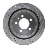 Dynamic Friction 2003-2011 Cadillac CTS Rear Left Drilled & Slotted Silver Brake Rotor by Dynamic Friction Company 631-46014L