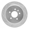 R1 Concepts 2003-2011 Cadillac CTS Rear Left Drilled & Slotted Silver Brake Rotor
