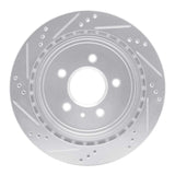 Dynamic Friction 2003-2011 Cadillac STS Rear Right Drilled & Slotted Silver Brake Rotor by Dynamic Friction Company 631-46014R