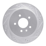 Dynamic Friction 2003-2011 Cadillac STS Rear Right Drilled & Slotted Silver Brake Rotor by Dynamic Friction Company 631-46014R