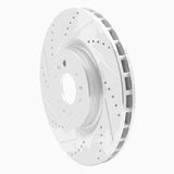 Dynamic Friction 2004-2011 Cadillac CTS Front Left Drilled & Slotted Silver Brake Rotor by Dynamic Friction Company 631-46015L