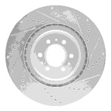 Dynamic Friction 2004-2011 Cadillac CTS Front Left Drilled & Slotted Silver Brake Rotor by Dynamic Friction Company 631-46015L