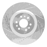 Dynamic Friction 2004-2011 Cadillac CTS Front Left Drilled & Slotted Silver Brake Rotor by Dynamic Friction Company 631-46015L