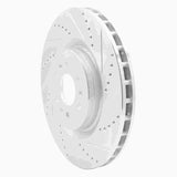 Dynamic Friction 2004-2011 Cadillac CTS Front Right Drilled & Slotted Silver Brake Rotor by Dynamic Friction Company 631-46015R