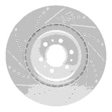 Dynamic Friction 2004-2011 Cadillac CTS Front Right Drilled & Slotted Silver Brake Rotor by Dynamic Friction Company 631-46015R